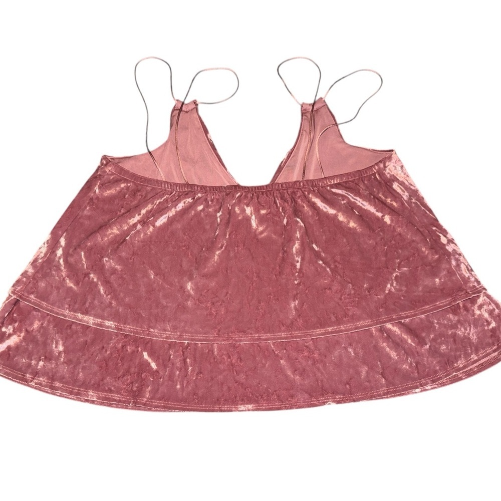 Express One Eleven Crushed Velvet Tank Top – Size M – Blush Pink – Soft Stretch - Picture 7 of 12